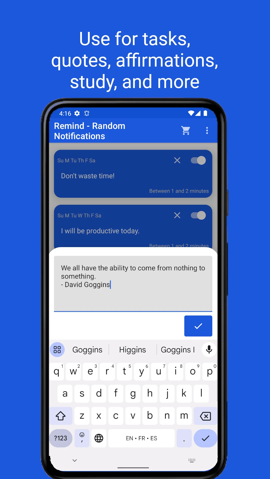 Remind - Random Notifications screenshot